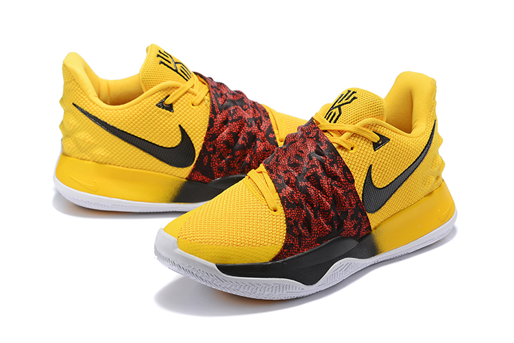 2018 Men Nike Kyrie 4 Low Yellow Black Red Basketball Shoes